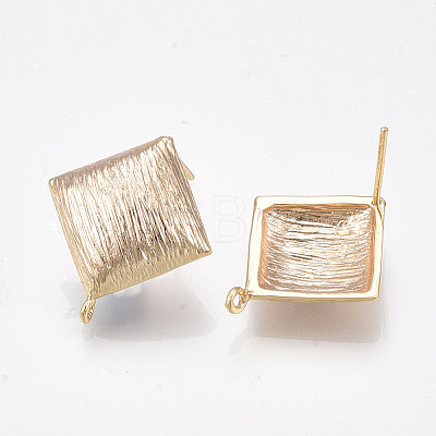 Brass Stud Earring Findings KK-T038-495G-1