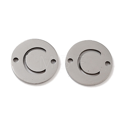 Non-Tarnish 201 Stainless Steel Hollow Flat Round Links FIND-R149-03C-P-1