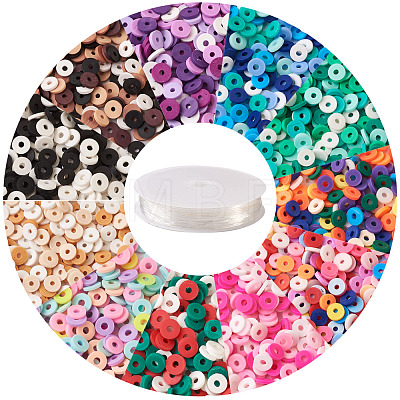 DIY Heishi Bead Stretch Bracelets Making Kits DIY-TA0003-22-1