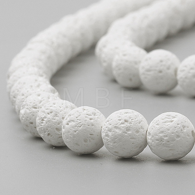 Synthetic Lava Rock Beads Strands G-S247-10mm-08-1-1