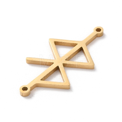 304 Stainless Steel Amulet Rune Love Peace Connector Charms STAS-S149-09G-1
