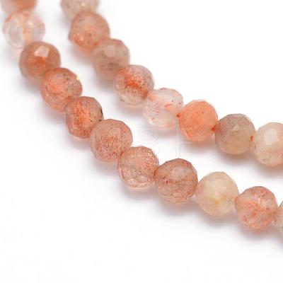 Natural Sunstone Beads Strands G-E411-13A-4mm-1