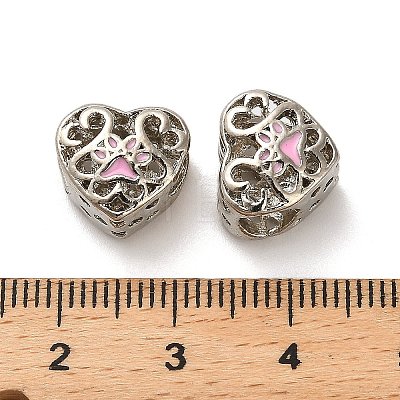 Alloy Enamel European Beads FIND-Q115-11P-02-1