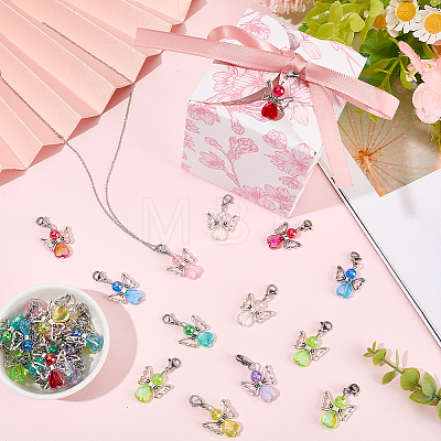 1 Bag Acrylic & Alloy Pendant Decorations HJEW-BM0001-84-1