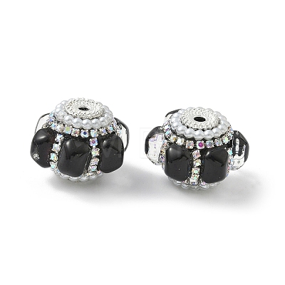 Sparkling Acrylic Rhinestone Beads CLAY-NH0003-01S-02-1