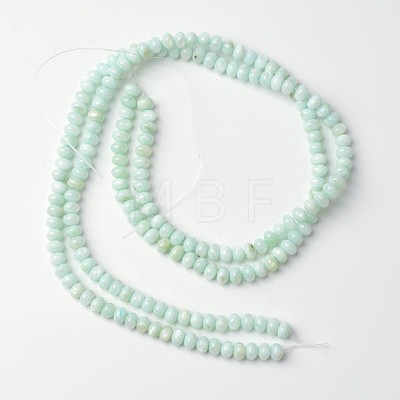 Dyed Natural Freshwater Shell Rondelle Bead Strands X-BSHE-O016-19B-1