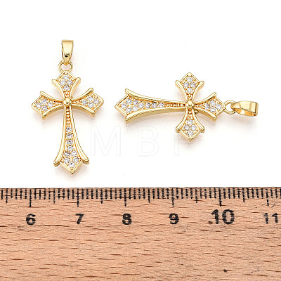 Brass Micro Pave Cubic Zirconia Pendants KK-N257-31G-1