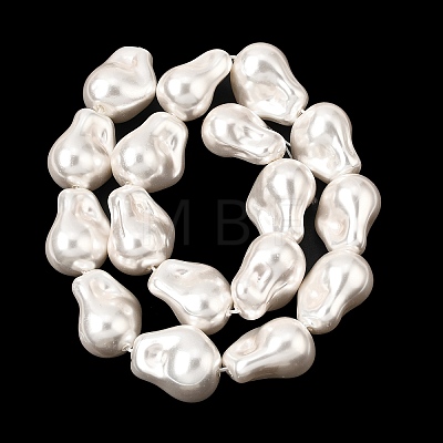 Electroplated Glass Pearl Beads Strands BSHE-B008-02-1