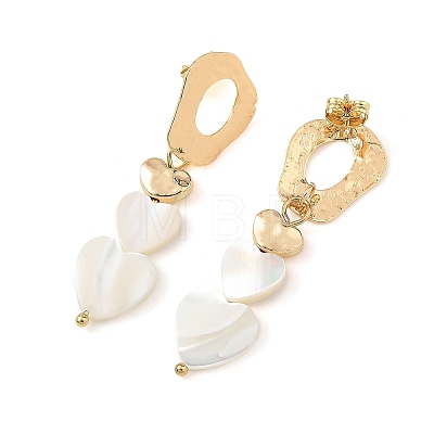 Brass Dangle Stud Earrings EJEW-JE07395-1