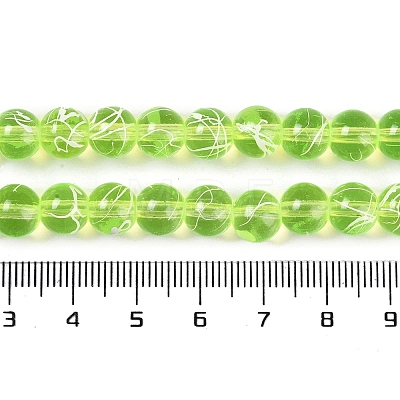 Drawbench Transparent Glass Beads Strands GLAD-Q012-8mm-07-1