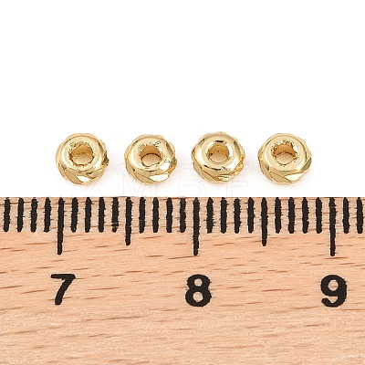 Corrugated Column Brass Beads KK-Z146-05G-02-1