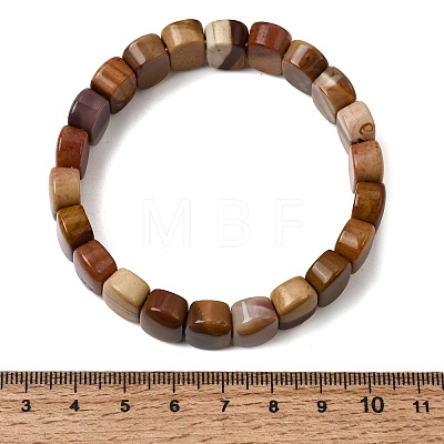 Natural Mookaite Beaded Stretch Bracelets for Women Men BJEW-D461-02E-1