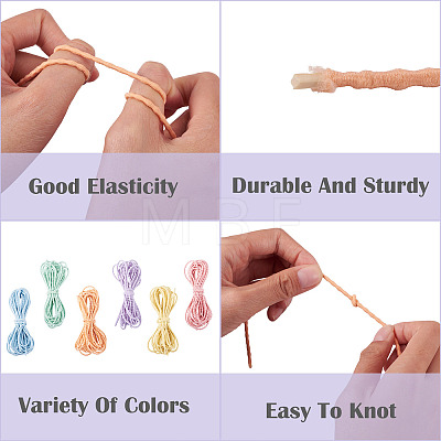 30M 6 Colors Polyester Elastic Cords EC-TA0001-07C-1
