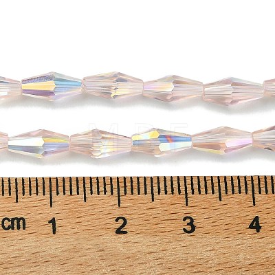 Transparent Electroplate Glass Beads Strands GLAA-K064-05A-AB02-1