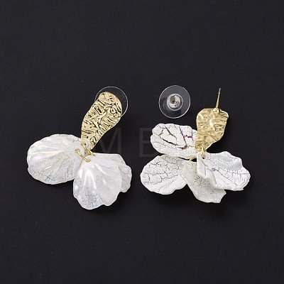 Acrylic Imitation Shell Dangle Earrings EJEW-L281-05LG-1
