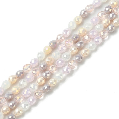 2 Strands Electroplated Glass Beads Strands GLAA-CJ0002-67-1