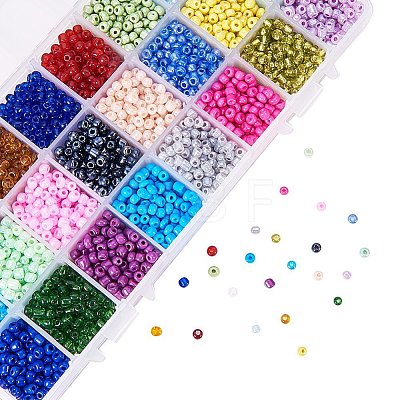 6/0 Round Glass Seed Beads Sets SEED-PH0007-02-1