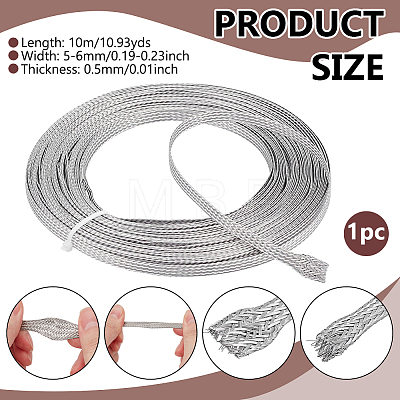 304 Stainless Steel Wire Braided Strap STAS-WH0044-114A-1