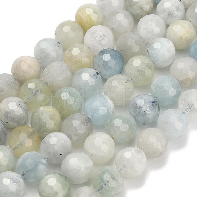 Natural Aquamarine Beads Strands G-L642-F05-8mm-1