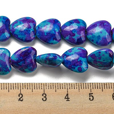 Spray Painted Synthetic Turquoise Beads Strands G-E617-B08-03-1