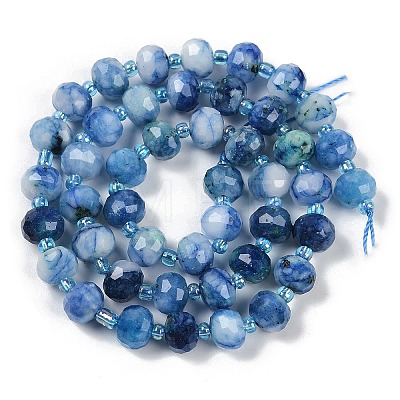 Natural Dyed White Jade Beads Strands G-H057-A22-03-1