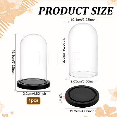 Arch Glass Dome Cover AJEW-WH0596-866D-03-1