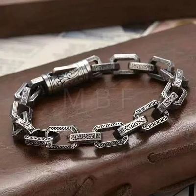 Brass Rectangle Link Chain Bracelets for Men FS-WG04BA2-03-1