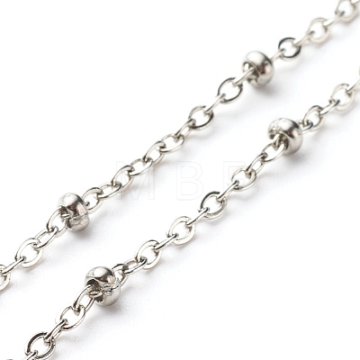 304 Stainless Steel Satellite Chains Necklace NJEW-JN03594-01-1