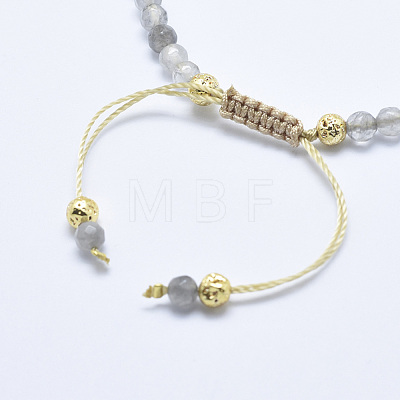 Natural Cloudy Quartz Braided Bead Bracelets BJEW-I258-H05-1