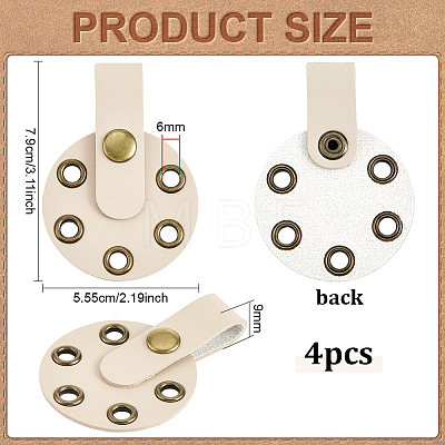 Imitation Leather with Alloy Yarn Divider TOOL-WH0155-256B-1