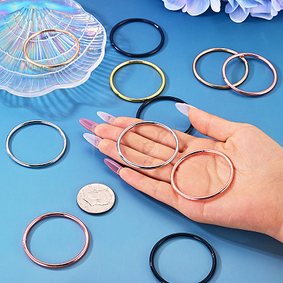 20Pcs 5 Colors Iron Rings FIND-TA0011-03-1