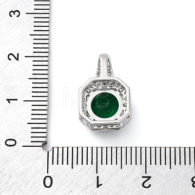 Brass Micro Pave Cubic Zirconia Pendants KK-Q047-01D-1