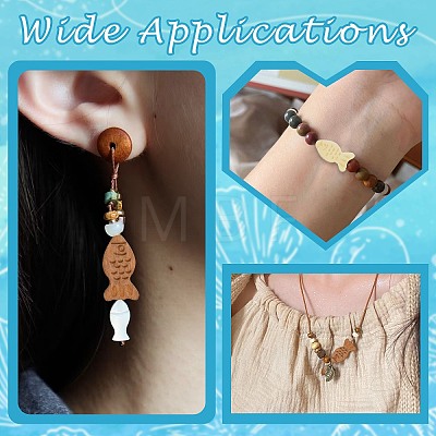 40Pcs 2 Colors Dyed Wooden Beads WOOD-CJ0002-68-1