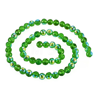 1 Strand Electroplate Transparent Glass Beads Strands EGLA-TADJ0001-15F-1