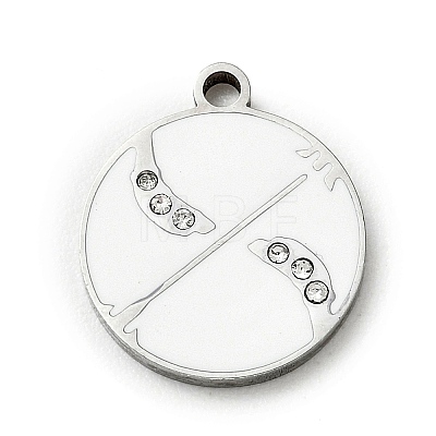 Twelve Constellations 304 Stainless Steel Enamel Pendants SA-CBAAE04-01P-09-1
