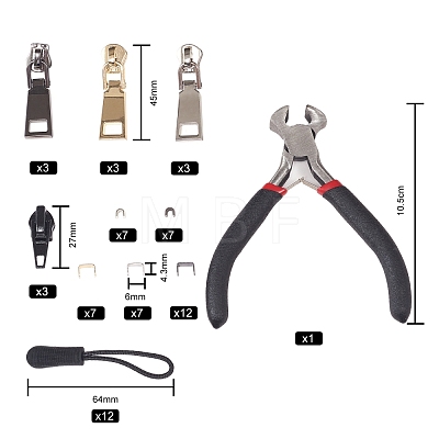 DIY Zip-fastener Components DIY-SZ0001-59-1
