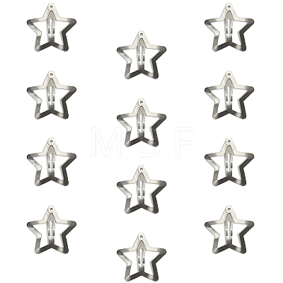 Metal Hollow Star Snap Hair Clips for Women Girls PW-WG27F79-02-1