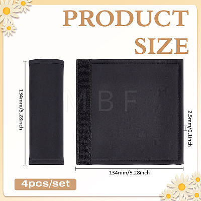 Eco-friendly Leather Car Door Handle Protective Cover FIND-WH0139-972B-1