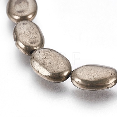 Natural Pyrite Beads Strands G-E499-02A-1