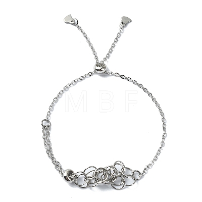 Adjustable 304 Stainless Steel Macrame Pouch Bracelet Making for Stone Holder AJEW-JB01191-02-1