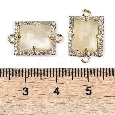 Natural Lemon Quartz Faceted Rectangle Links G-I375-07G-03-1