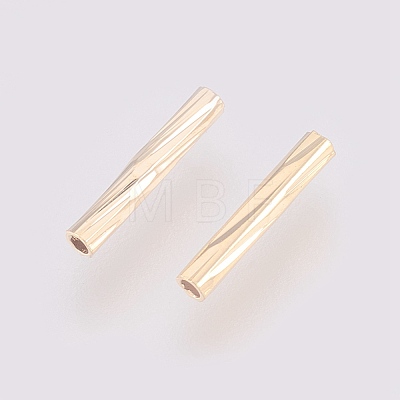 Brass Tube Beads X-KK-R058-032G-1