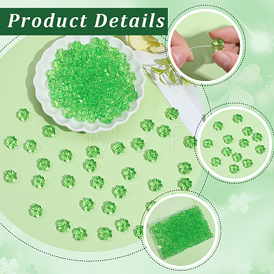 200Pcs Transparent Acrylic Beads OACR-SP0002-40B-1