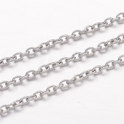 304 Stainless Steel Cable Chains X-CHS-K004-07P-0.6mm-1