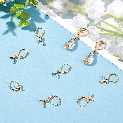 50Pcs 304 Stainless Steel Leverback Earring Findings with Pendant Bails STAS-BBC0001-52G-1