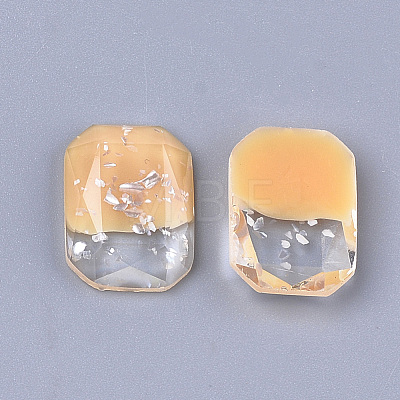 Two Tone Resin Cabochons X-CRES-T014-06J-1