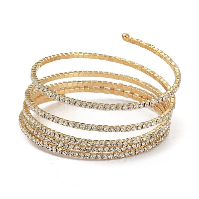 Iron Alloy Rhinestone Multilayer Bangles BJEW-B052-02LG-1