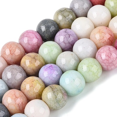 Opaque Ombre Effect Dyed Glass Beads Strands GLAA-Q106-04A-M02-1