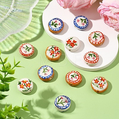 6Pcs 6 Styles Handmade Porcelain Beads PORC-YW0001-82-1