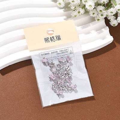 SHEGRACE Brass Pave Cubic Zirconia Rectangle Connector Charms XGRQ2O378-438B-P-1